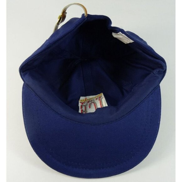 Moosehead Dry Ice Beer Hat Leather Strap Snap Back Cap Dark Navy Blue - Picture 5 of 6